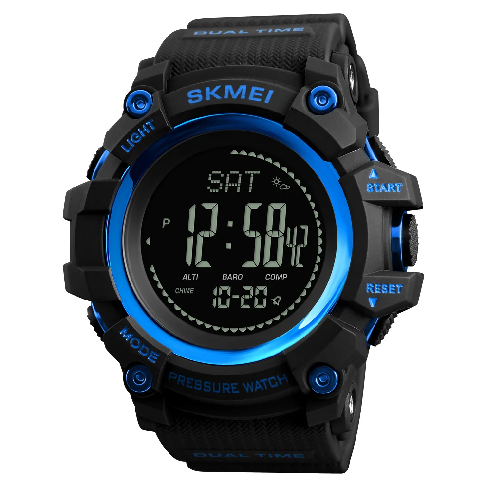 Fotografia 4: SKMEI 1358 Relógio masculino à prova de choque Jam Tangan Sport Digital Compass Relógio de pulso para escalada