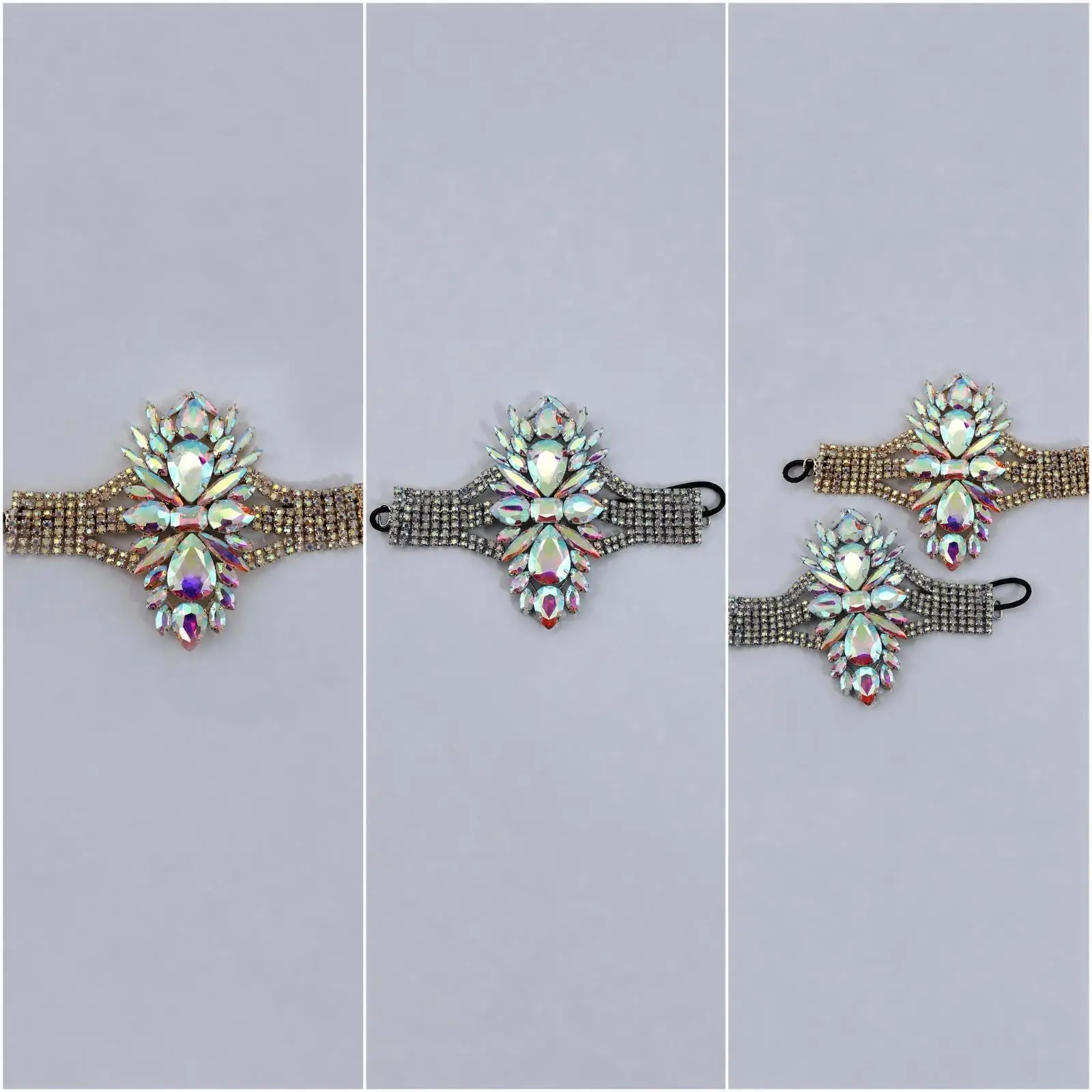 Crystal Thigh Chain with Floral Adornment Reflective for Parties, Festival Goers