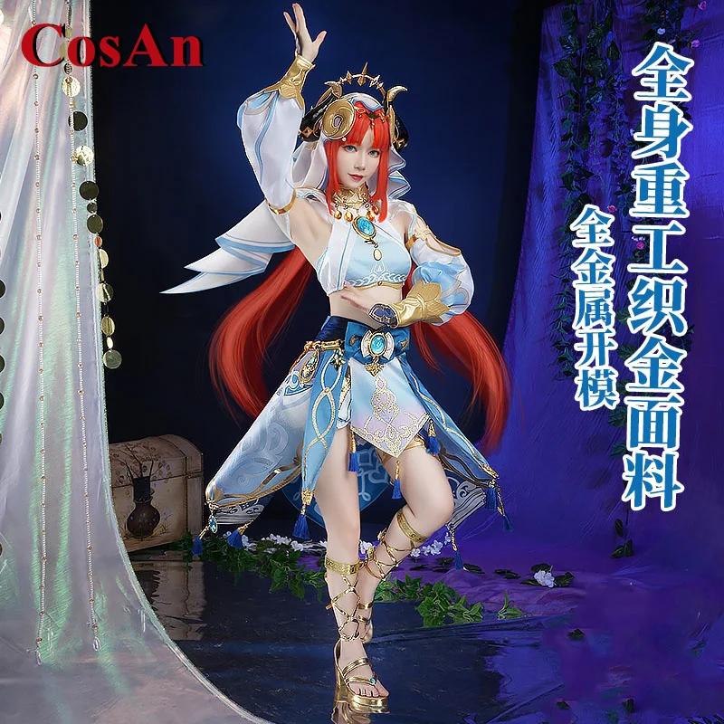 CosAn Hot Game Genshin Impact Nilou Cosplay Costume Gorgeous Sweet Dancer Uniforms Activity Party Role Play Clothing