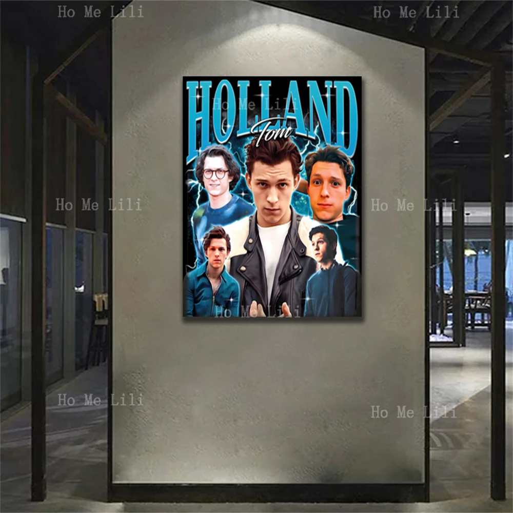 Actor Tom Holland Poster Canvas Wall Art Print Artwork For Livingroom Bedroom Decor