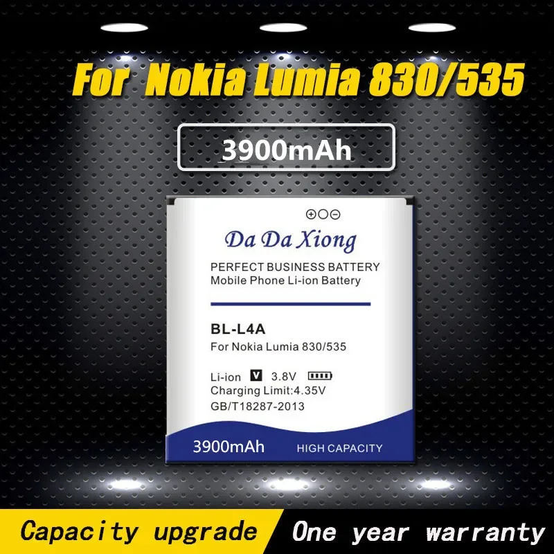 High quality 3900mAh BL-L4A BV-L4A Li-ion Phone Battery for Nokia Lumia 830 RM984 535 RM-1090 RM-1089 Bateria