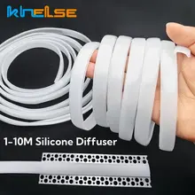 Difusor de silicona con perfil de aluminio LED Flexible, cubierta lechosa de canal Flexible, tira de luz LED reemplazable, accesorio de pantalla, 1-10m