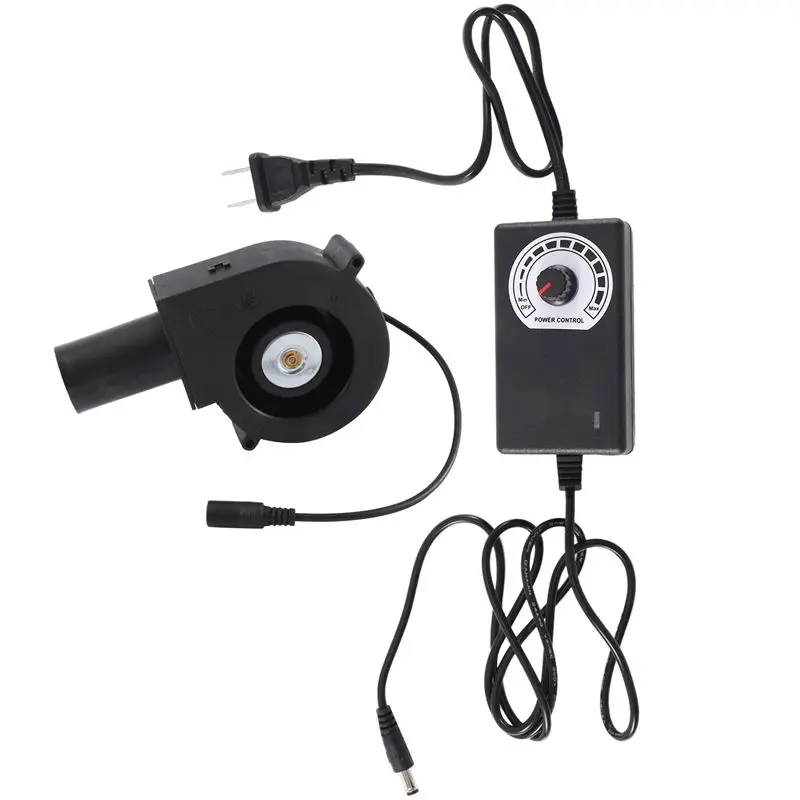 

A02M-Blower With Turbine Piping Head 220V Household Adjustable Speed Heating Furnace Accessory Kit For Picnic Stove Cooking, US