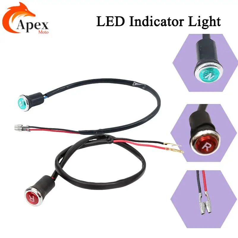 New Neutral Reverse Motorcycle N/R Light Indicator ATV Light Gear For 50cc 110cc 125cc 150cc 200cc 250cc