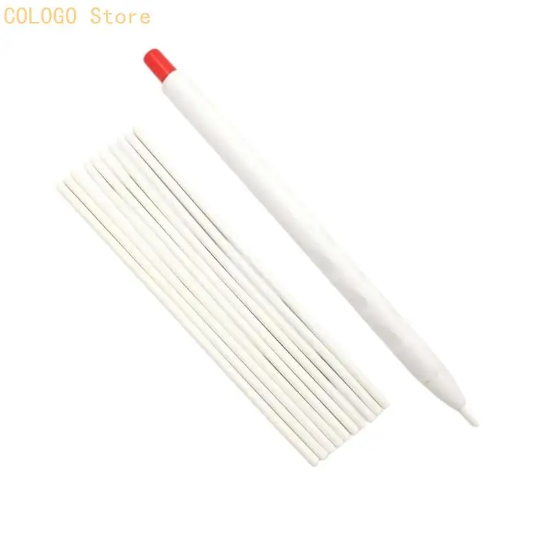 Quilting Fabric Marker Set with 10 Replacement Inserts Retractable Fabric Chalk Pen for Sewing and Pattern Drafting D0LD