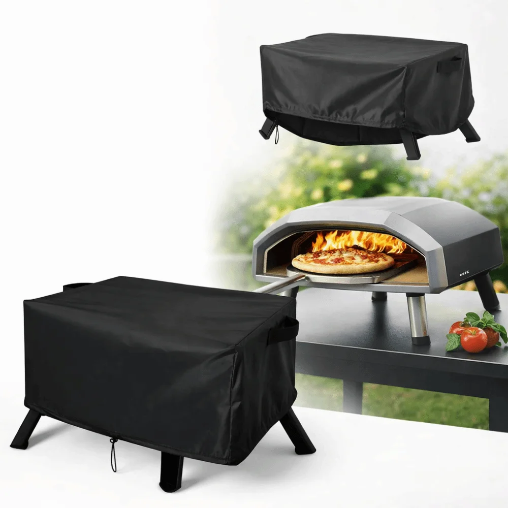 Oxford Grill Cover Dustproof Waterproof Pizza Oven Cover Drawstring Design Portable Table Top Cover Tabletop Protection