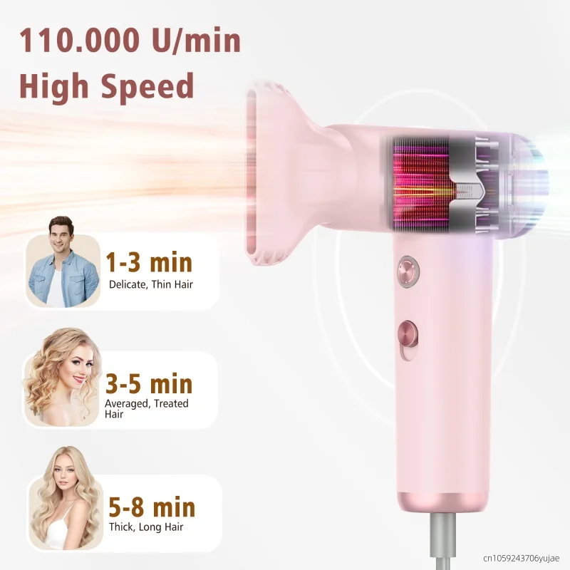 Popular Mini Hair Dryer Portable Travel Constant Temperature Hair Care Negative Ion Cold And Hot Air Gear High-Speed Blower 2025 - view 2
