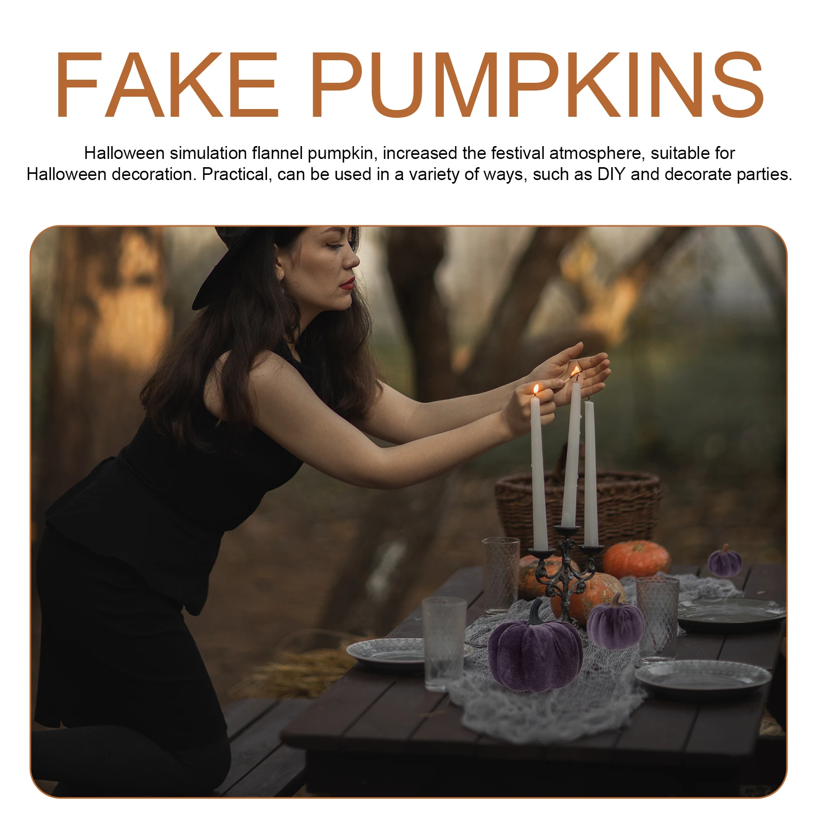 

5Pcs Fake Pumpkin Decorative Simulation Pumpkin for Halloween Thanksgiving Party DIY Home Decor Outdoor Indoor Weather Resistant