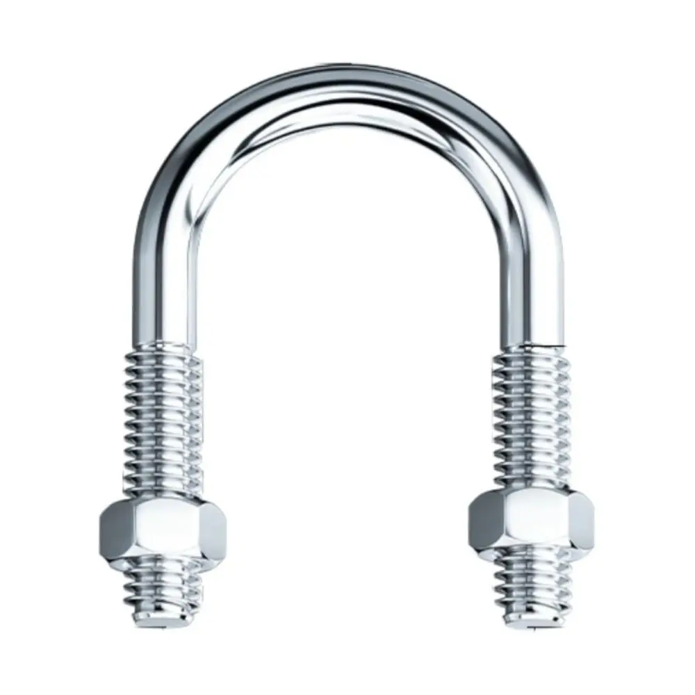 Multifunctional U-Bolts Screws with Screw Nut M8 22mm M10 34mm U-shaped Pipe Clamp Zinc Plating Sturdy Fixed Clamp