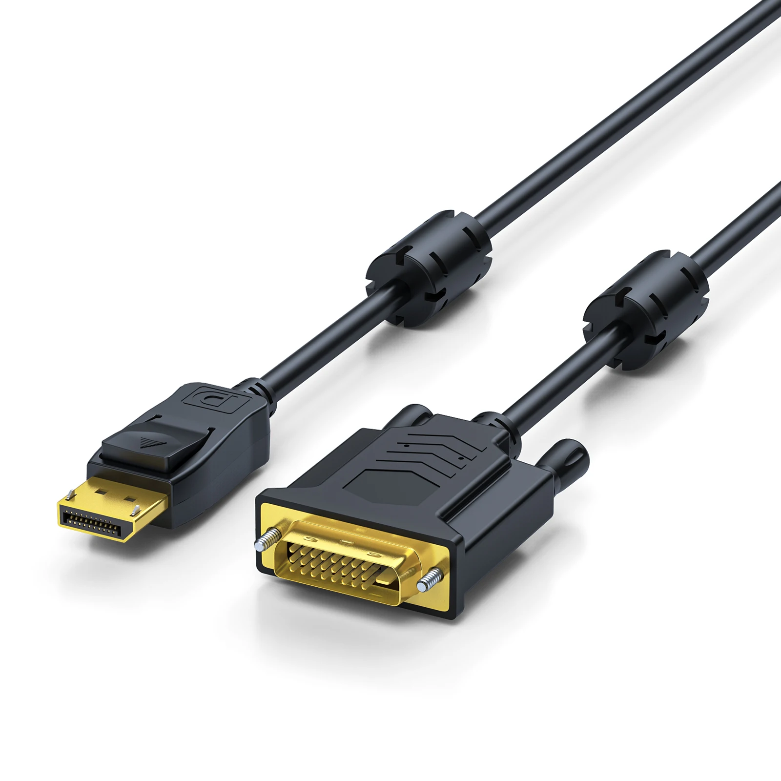 كابل DisplayPort إلى DVI نشط ثنائي الفريت من الدرجة الهندسية EMC EMI مضاد للتدخل لبطاقة الرسومات 1/2/10 متر