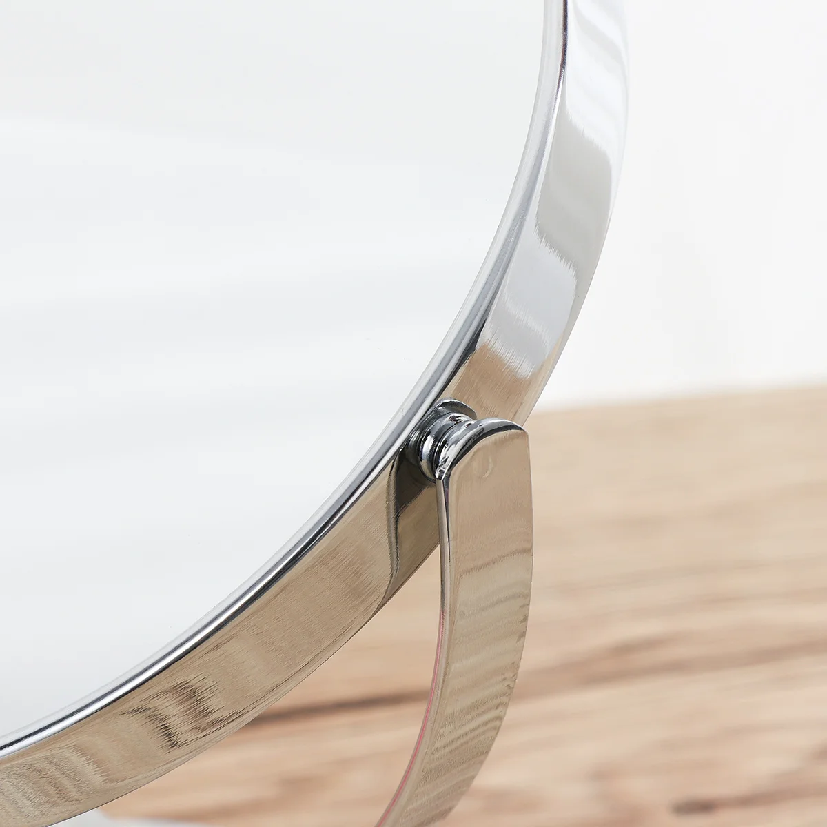 Specchio per trucco ingranditore 2X Nero Dimensioni L Rotante da tavolo Vanity Double Sided Base antiscivolo HD antiruggine regolabile a 360 gradi