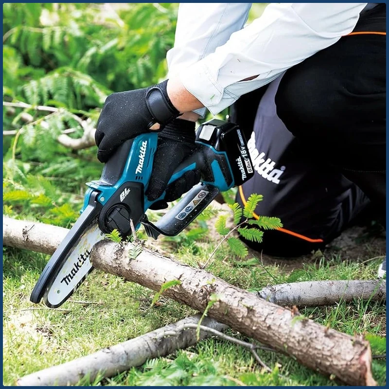 

Электрическая цепная пила Makita, портативная ручная пила для распиловки древесины, садовая пила для обрезки деревьев, инструмент для работы с деревом, совместимый с аккумулятором 18V.