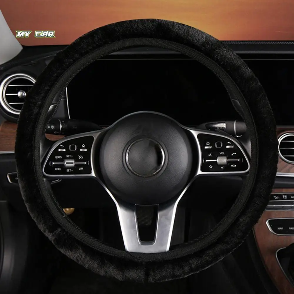 

Warm&Cozy Steering Wheel Cover Soft Breathable Car Steer Wheel Protector Wear-resistant Elastic Winter Teering Wheel Cover Truck