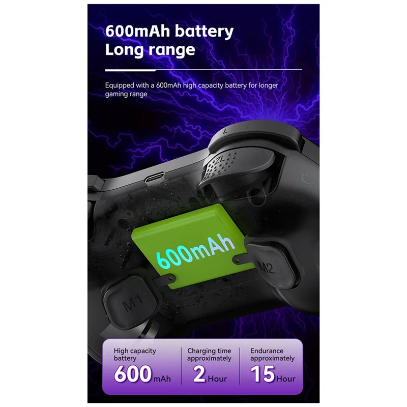 Z01 Motorcycle Game Bluetooth-controller is geschikt voor Android Switch Computer IOS Motorcycle Dual Vibration-Zwart Gemakkelijk te gebruiken