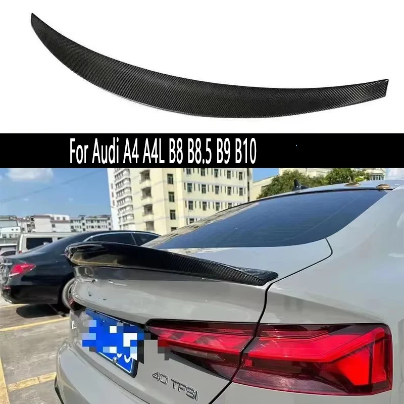 

For Audi A4 A4L B8 B8.5 B9 B10 Carbon Fiber Tail fins Rear Trunk Spoiler Guide Wing Rear Wing Diverter Body Kit
