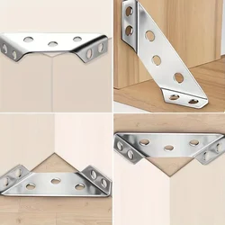 Multi functional thickened corner code 90 degree right angle, stainless steel angle iron fixing bracket, furniture connector