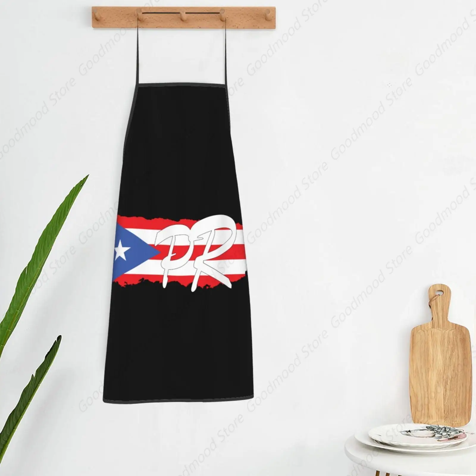 Funny Apron Chef-Puerto Rico Flag Puerto Rican Boricua Pride 1 Kitchen Cooking Apron Bib,Baking Gardening Home Durable