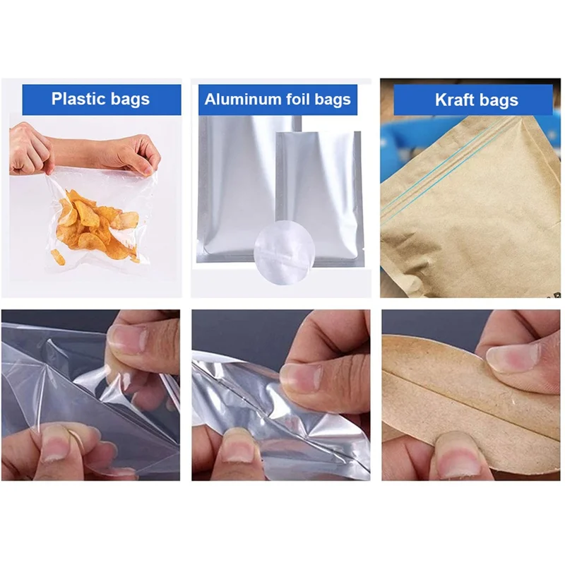 

WHYY-Electric Heat Bag Sealing Machine Plastic Bag Sealer Hand Press Food Seal Bag Impulse Sealer Food Sealer EU Plug