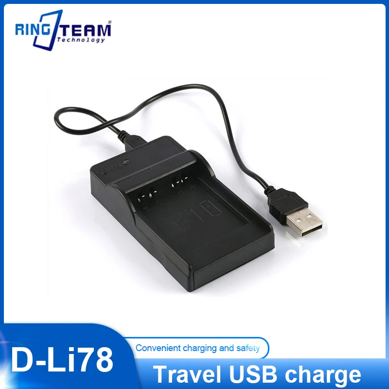 USB Charger for D-L178 DL178 D-Li78 DLi78 Battery Fits Pentax Optio S1 M50 M60 V20 W60 L50 W80 Digital Cameras