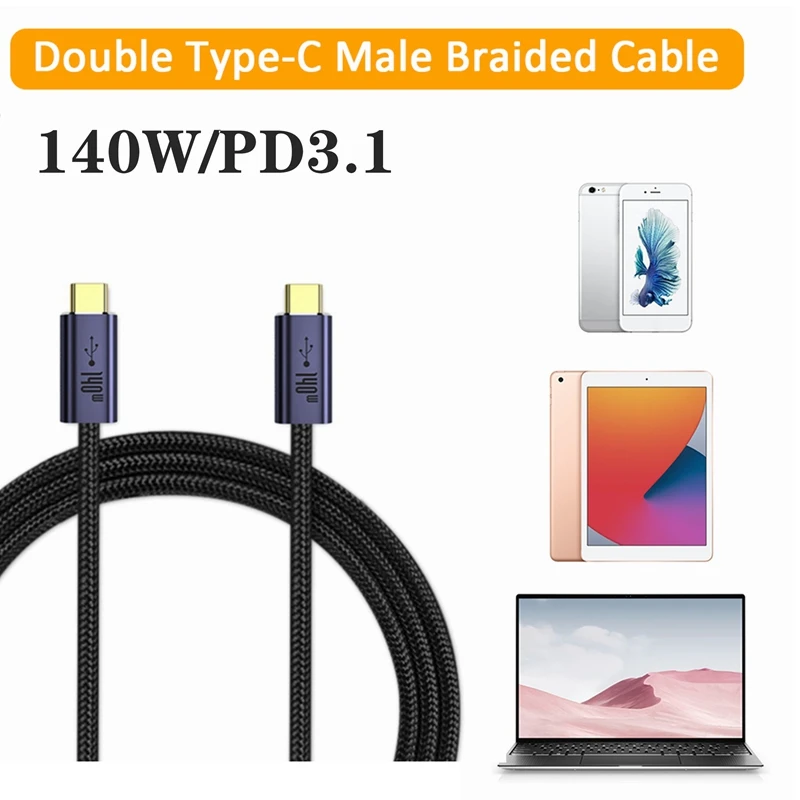 PD3.2 USB C to Type C Cable for MacBook Pro QC4.0/3.0 PD 140W 5A USB Type C Fast Charging for Samsung Xiaomi mi 10 Charge Cable