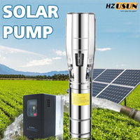 5.5 HP Solar Power Motor 3 Inch Pipe Submersible Well Pump with Solar Inverter Powered High Volume Low Head Water Transfer Pumps