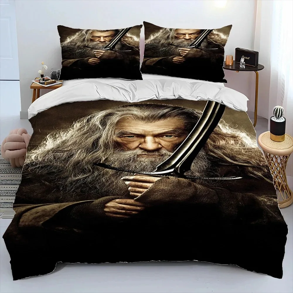 L-Lord of the Rings H-Hobbit Comforter Bedding Set,Duvet Cover Bed Set Quilt Cover Pillowcase,king Queen Size Bedding Set Boys