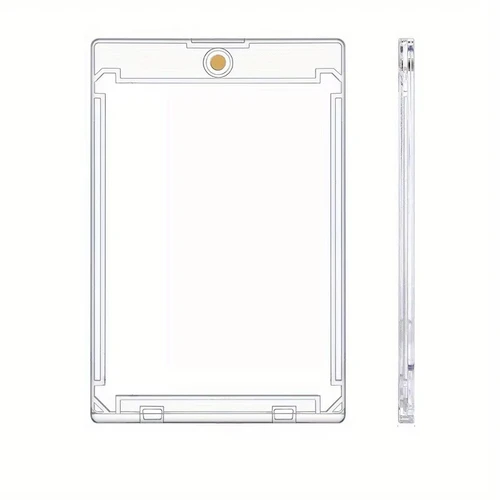 Imagen 2 del producto 10 Cajas de Almacenamiento Magnéticas Transparentes de 35 Pt, Cajas de Almacenamiento de Plástico Duro, Porta Tarjetas Magnéticas Acrílicas Resistentes a los Rayos UV, Parte Superior