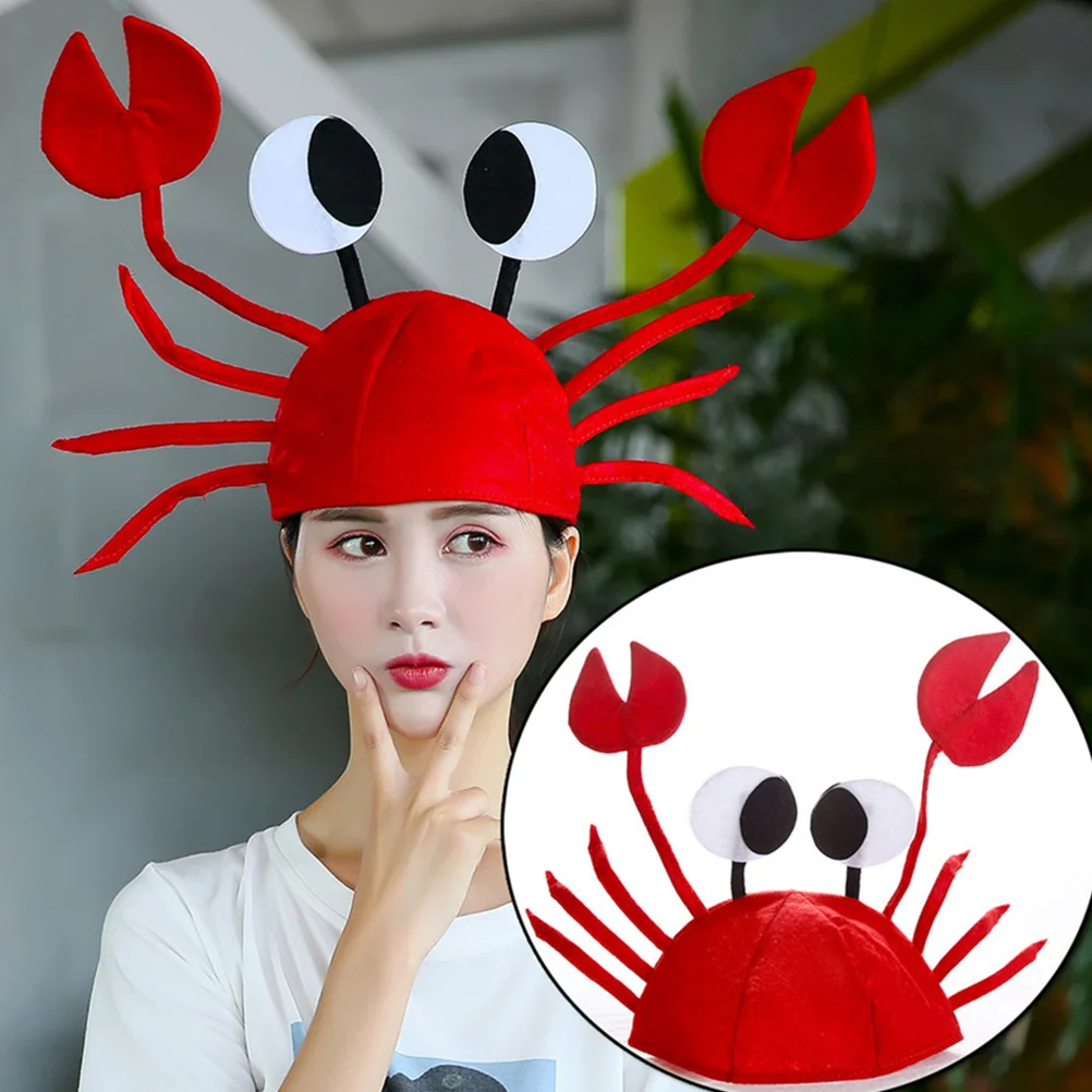 Headband Photo Hat Props Lobster Costume Plush Toy Hats Funny Cartoon Red Novelty Child