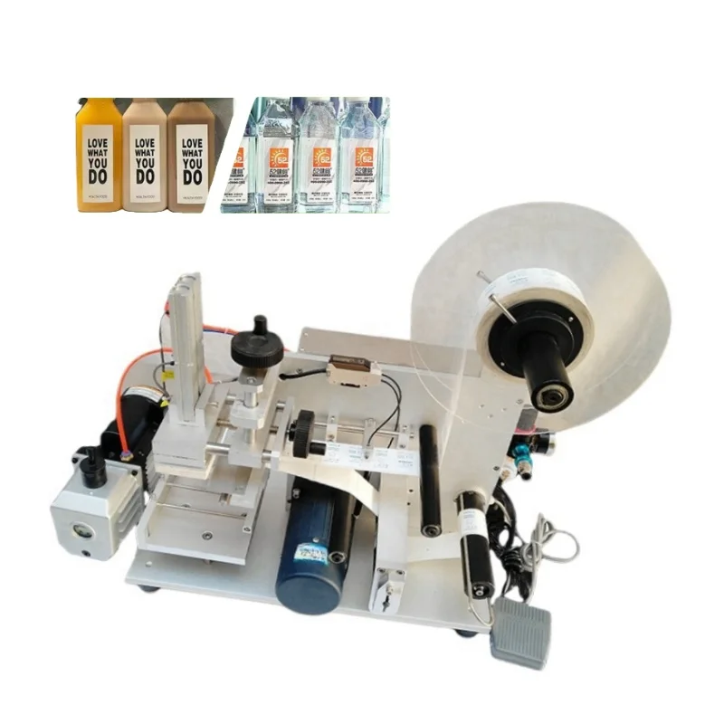 

Высокоскоростная настольная этикетировочная машина для плоских бутылок, аппликатор для маркировки наклеек для квадратных бутылок и коробок