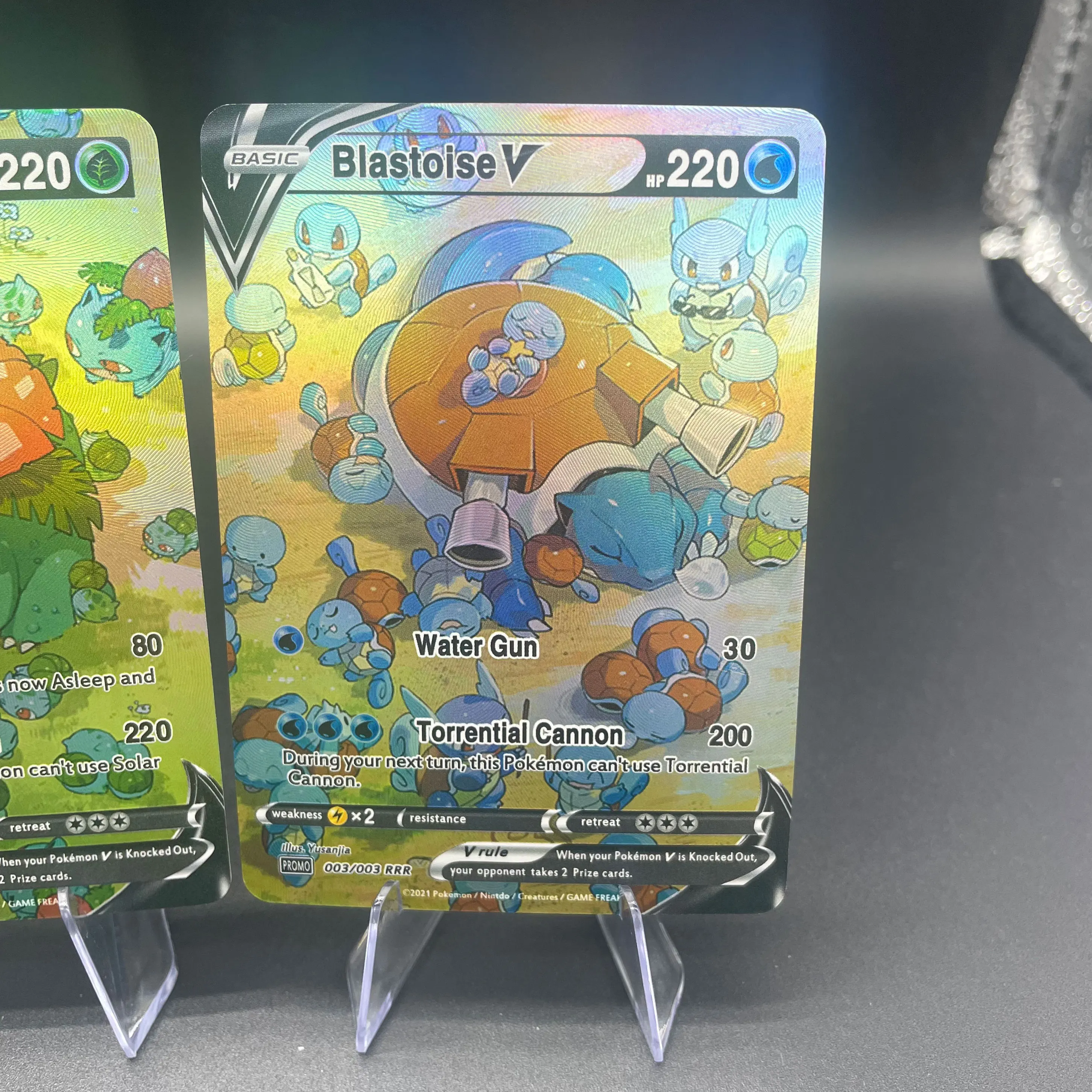 لتقوم بها بنفسك PTCG 3 قطعة/المجموعة Charizard Venusaur Blastoise النسخة الإنجليزية بطاقة فلاش ذاتية الصنع لعبة كلاسيكية أنيمي جمع بطاقة هدية لعبة