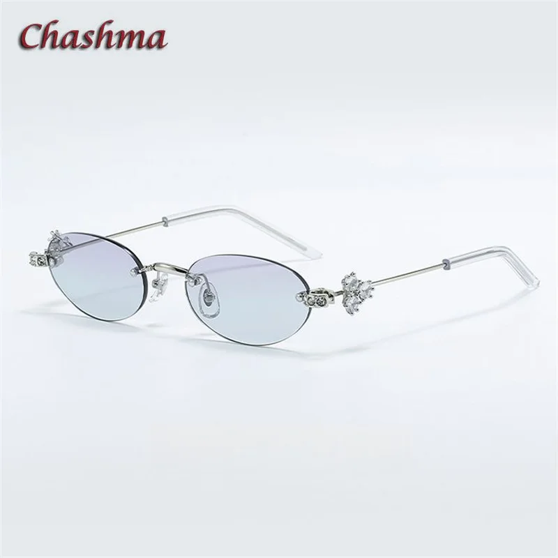 Chashma Prescription Glasses Rimless Optical Myopia Eyewear Student Teens Fashion Titanium Eyeglasses Optical Frames for Women