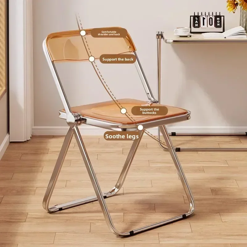 Fashion Stool Internet Celebrity Makeup Chair Photo Chair Portable Home Folding Chair Cold Drink Restaurant Dining Chair