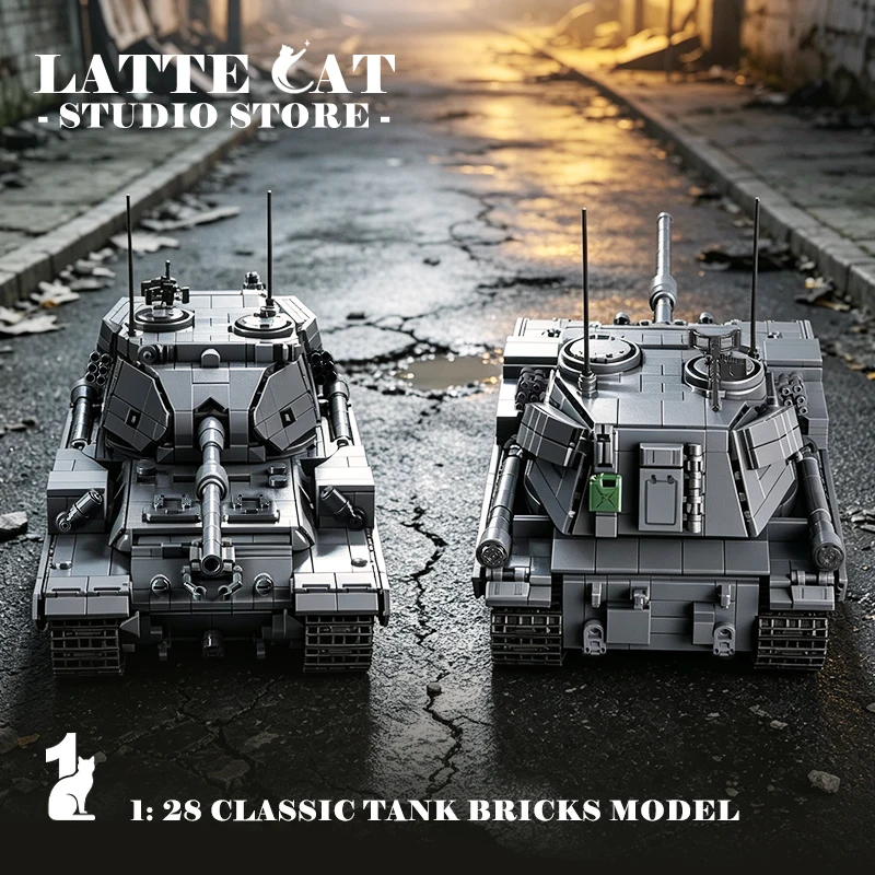 MOC Building Blocks Tank Destroyer FV215B Model Military Army Panzer DIY Bricks Armored Car Assembly Toys Adult Collection Gifts