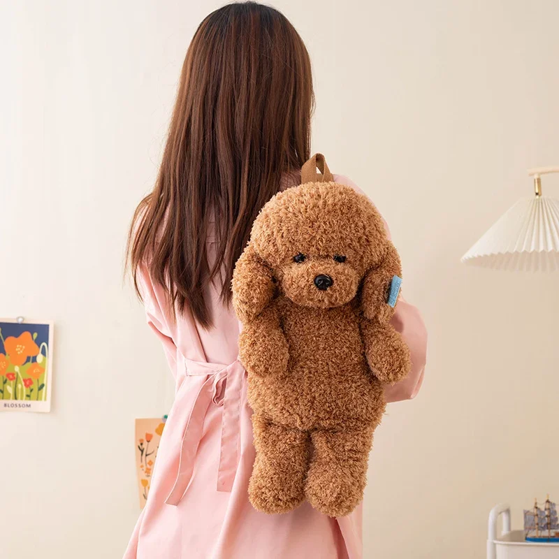 35/45cm Teddy Hund Rucksäcke Stofftier Pudel tasche Plüsch verstellbare Schult aschen Kindergarten Plüsch Rucksack Spielzeug Geschenke – Detail 8