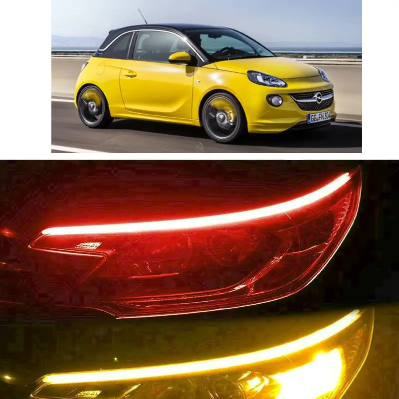 

30cm 45cm 60cm Startup Scan Flow turn signal Light For Opel adam Agila A B ampera antara astra k corsa c d e meriva b movano