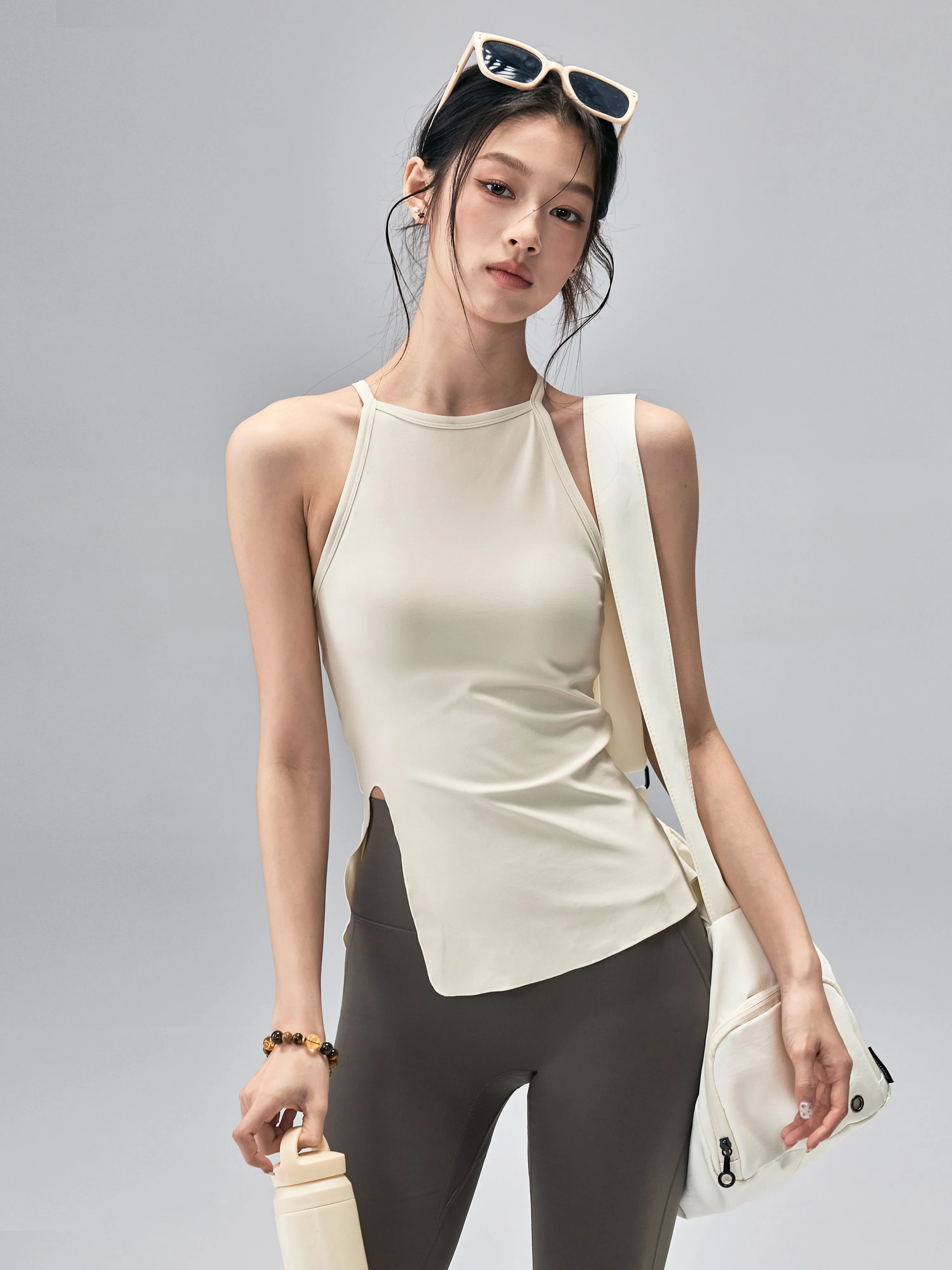 

Summer Yoga Vest Long Sportswear Pilates Fitness Women's Sweat Absorbent Nylon Curvy Fit Outerwear New AiLOP MZ-452BX#