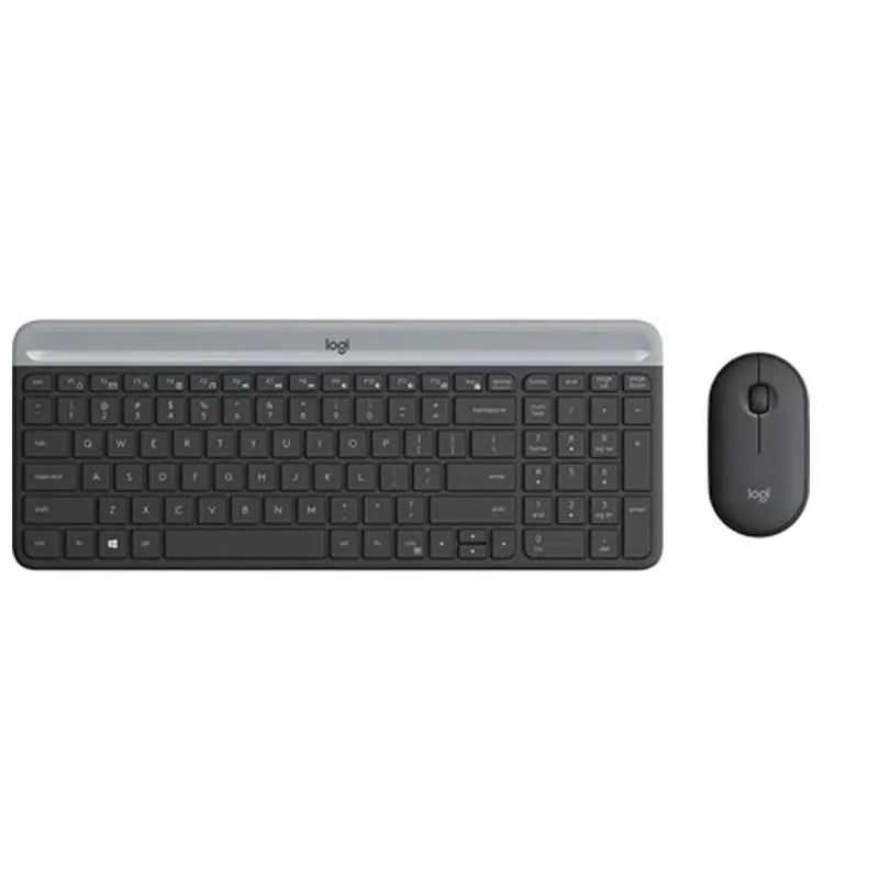 Logitech MK470 Wireless Silent Keyboard and Mouse Set, Lightweight and Portable Computer, Office Keyboard and Mouse Set