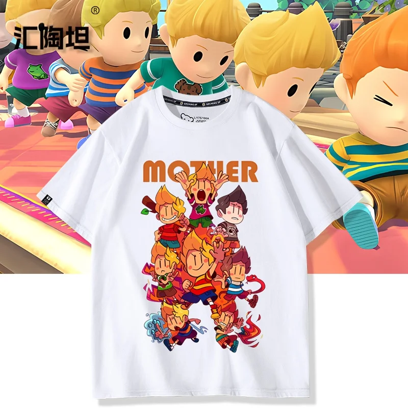 

Футболка Earth Adventure Game Collaborative ort Sve T-irt Nintendo Lucas Summer Loose Fit из хлопка с круглым вырезом, модная, молодежная