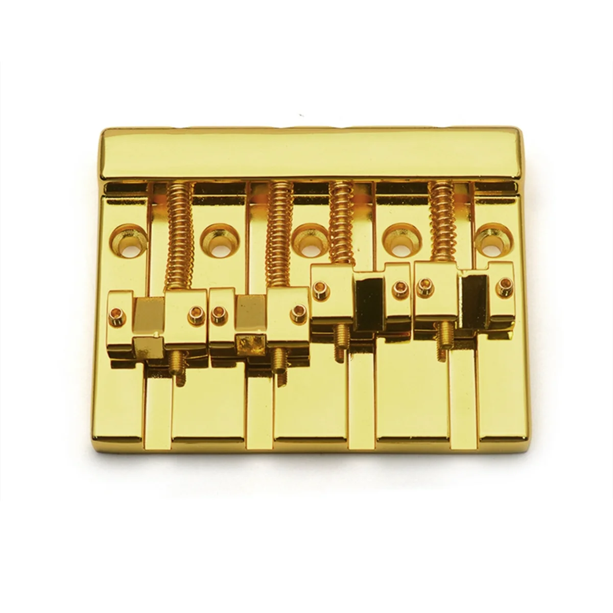 B06C-Vintage-Style 4 String Bass Bridge 19MM سلسلة تباعد أسفل نقطة تثبيت 82.3X63.5MM من خلال سلسلة جبل الذهب