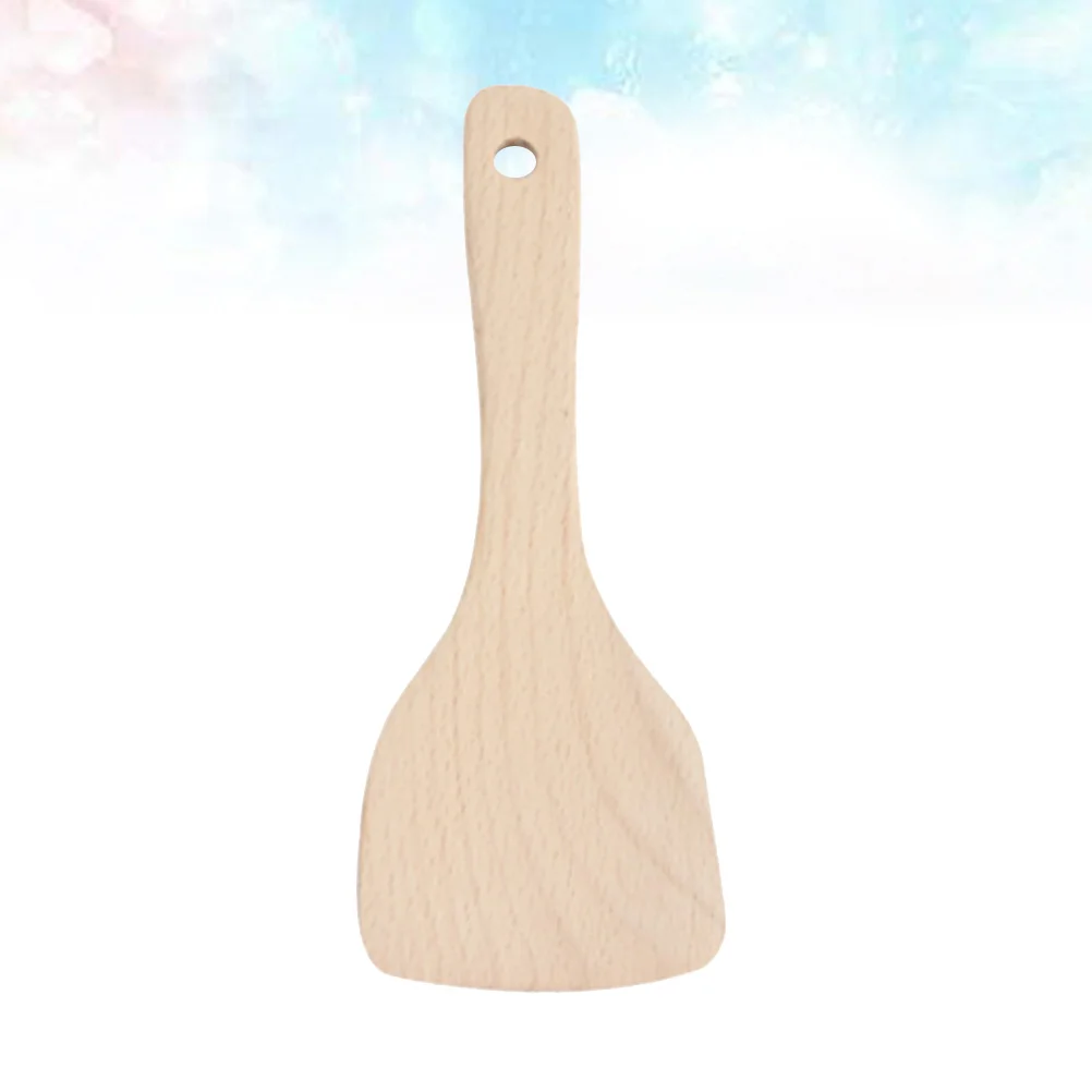 ملعقة أرز غير لاصقة من الخشب الطبيعي مجداف أرز المطبخ للاستخدام المنزلي أداة تقديم الطبخ اثارة مغرفة خشبية