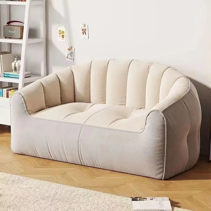 Foldable Tatami Bean Bag Sofa Bed Double Recliner for Bedroom Balcony Dorm Rental Small Space Floor Lounger Furniture