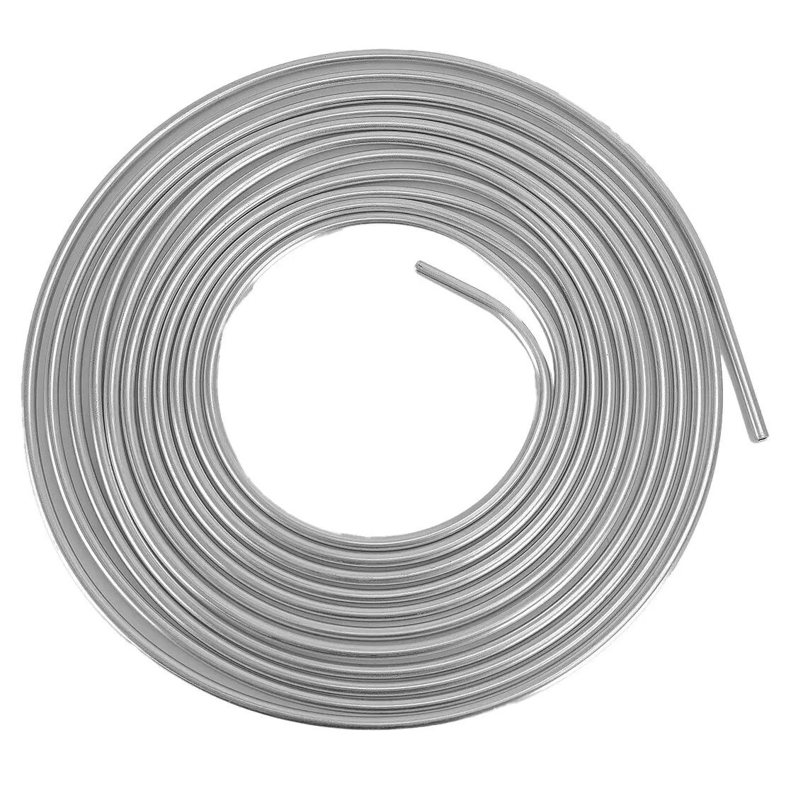 Silver 25Ft Zinc-Coated Galvanized Brake Line Tube Kit 1/4'' OD Coil Roll fit for Universal