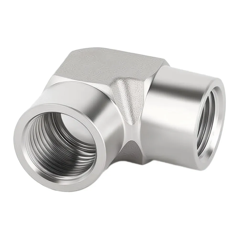 90 Degree Elbow 3/4 Inch NPT Female To Female Pipe Fitting High Pressure 2800 PSI Forged=adapter For Industrial Plumbing System