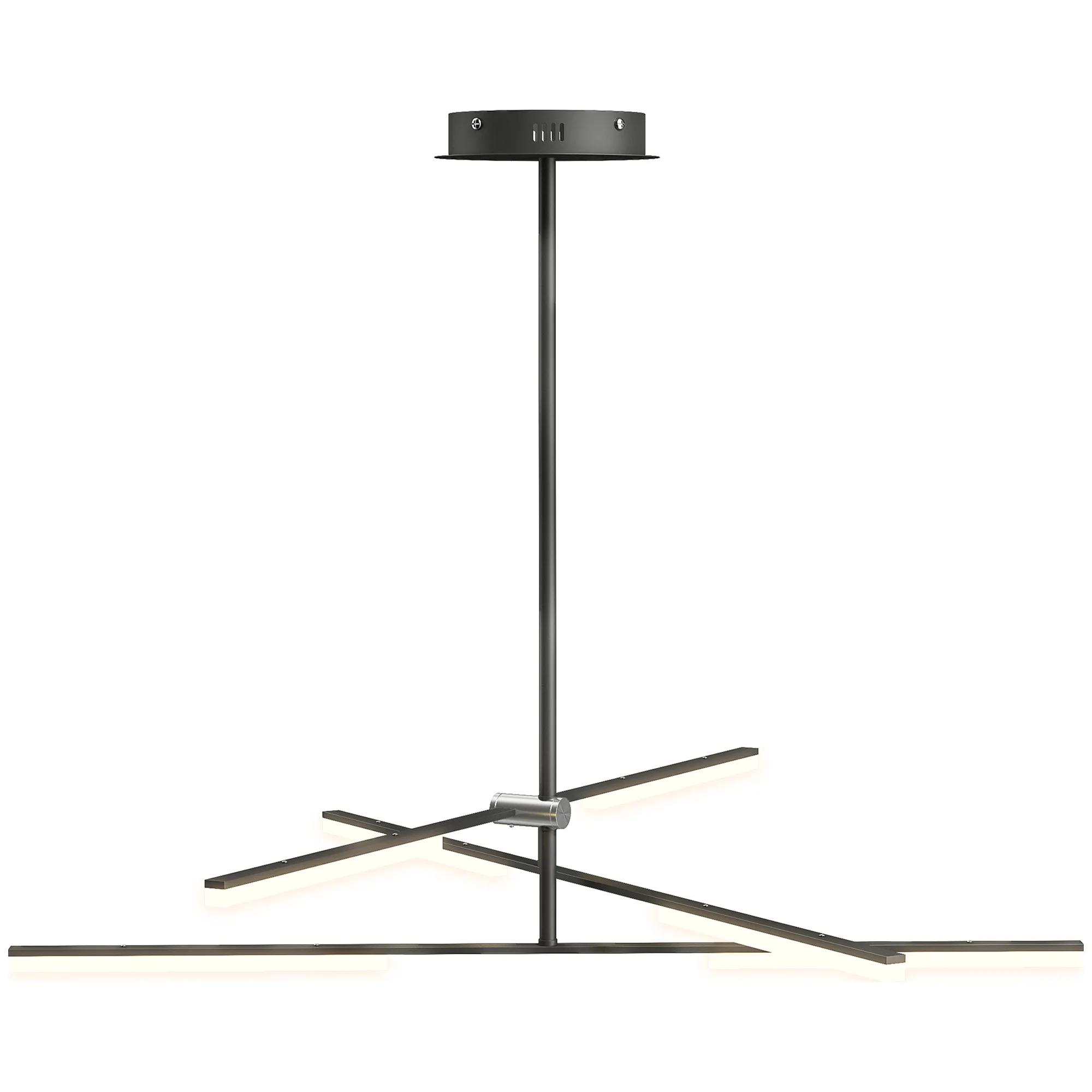 Lampada a sospensione moderna Homcom, lampada da soffitto a LED con angolo di luce regolabile, paralume in acrilico, illuminazione per camera da letto