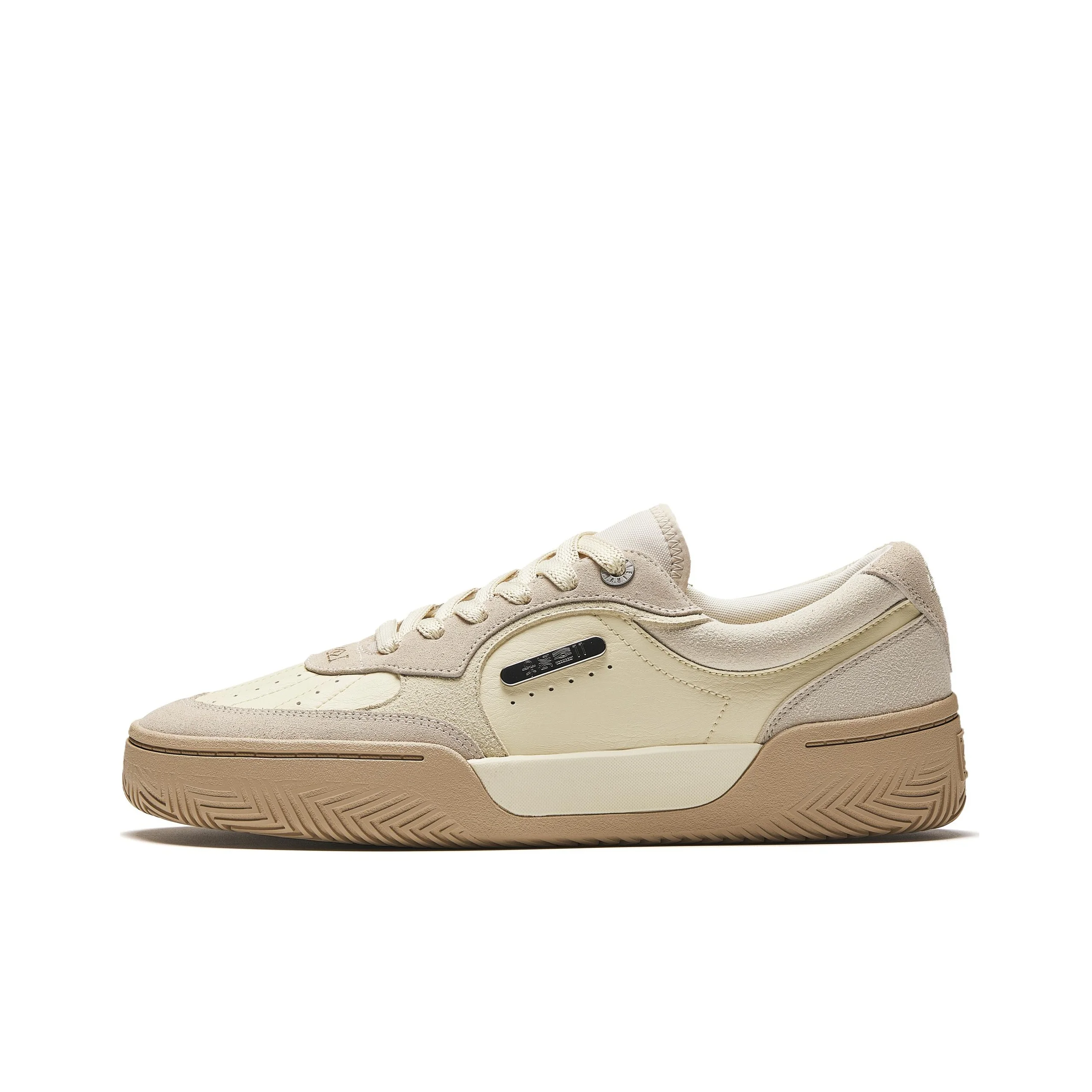 ANTA KAI Hl TRIBE Skateboard Shoes Unisex Low Top Apricot White 112431805S-1