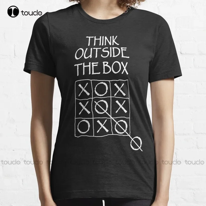 THINK. Fun Funny Comic Joke Laugh; Think outside the box. Classic T-Shirt t shirts for men fashion Custom aldult Teen unisex
