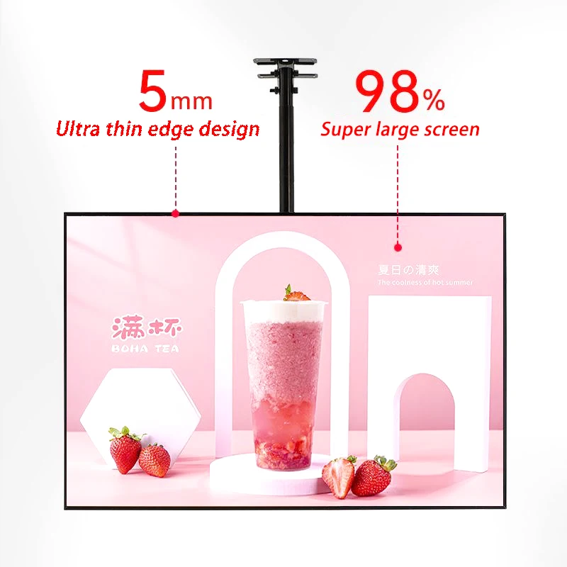 Latest ultra-thin LED button advertising lightbox restaurant LED menu board logo poster display lightbox wall advertising board