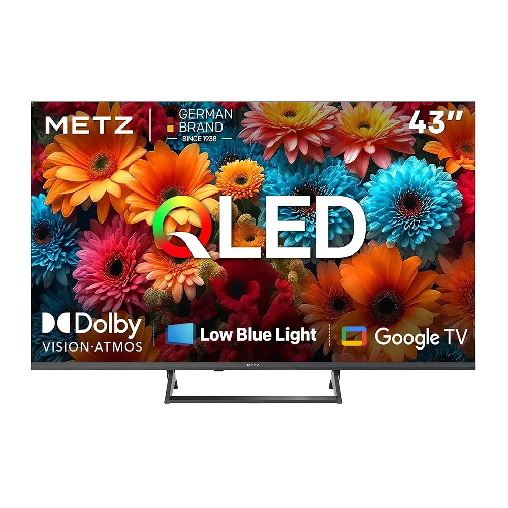 METZ QLED TV 43 inch 4K Smart LED-televisie Google Tele HDR 10 MEMC DBX Dolby Atmos Game Hub EyeCare Tuner 2025 43 MQF7500Z