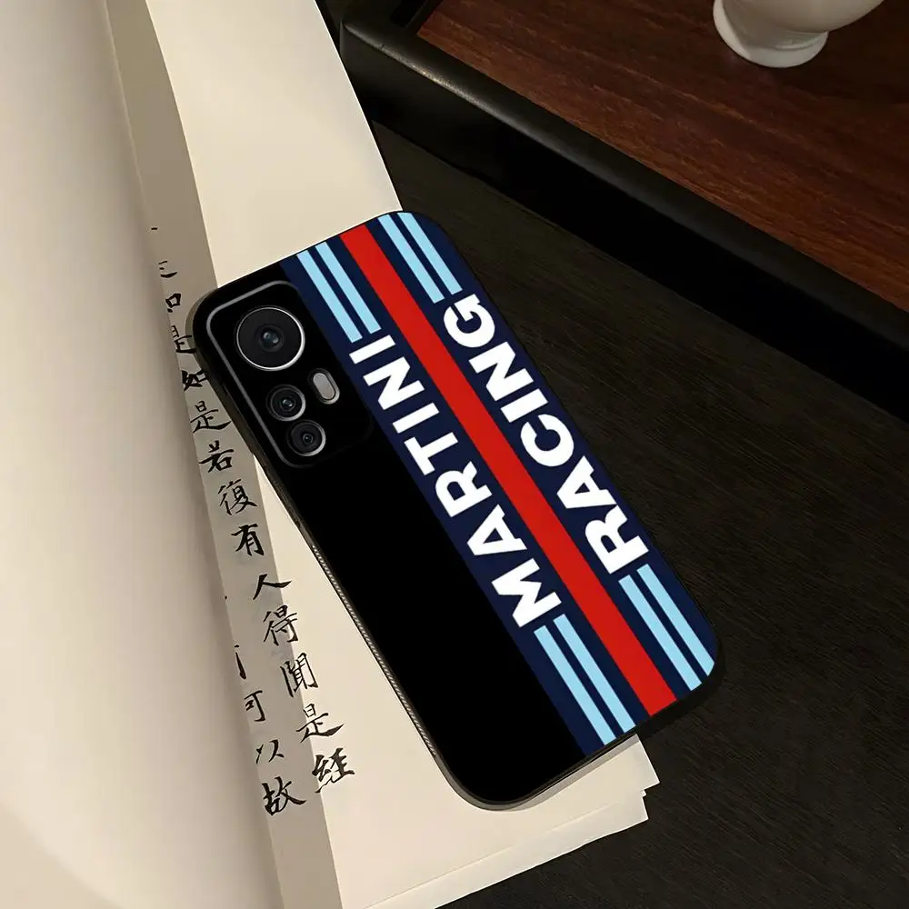 Martini Racing Horizontal Stripe  Phone Case For Xiaomi 14 12 Pro 11 13 Lite 10T 12X 11i F3 Note redmi POCO light M4 M3 X4 cover