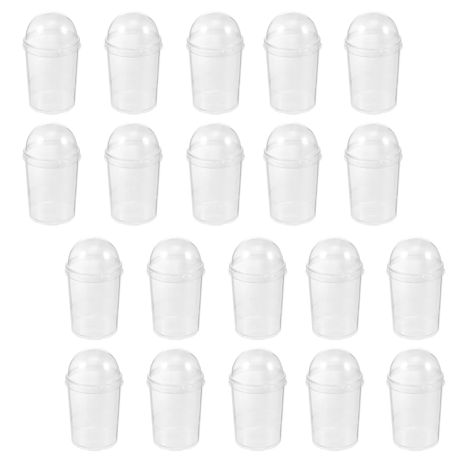 

20Pcs Plastic Dessert Cups with Lids Exquisite Clear Mini Mousse Pudding Ice Cream Cups for Wedding Event Serving